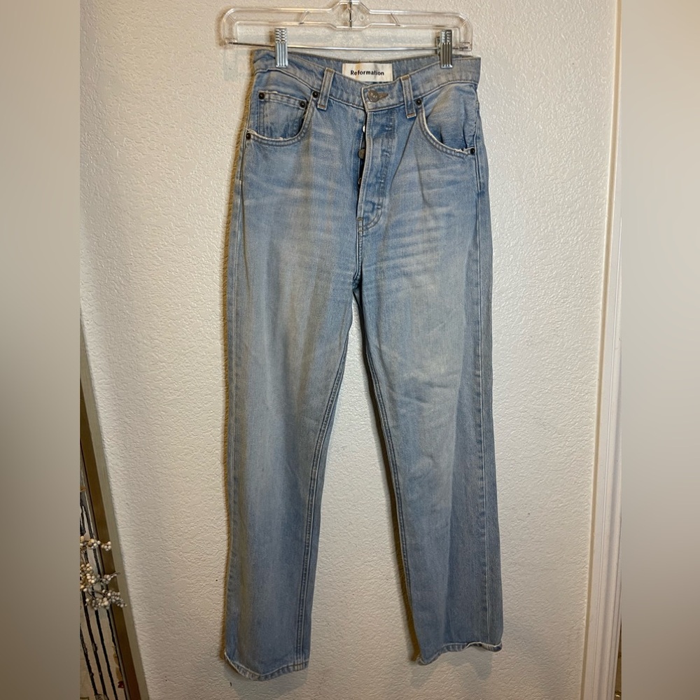 Reformation Light Blue Denim Jeans size z25